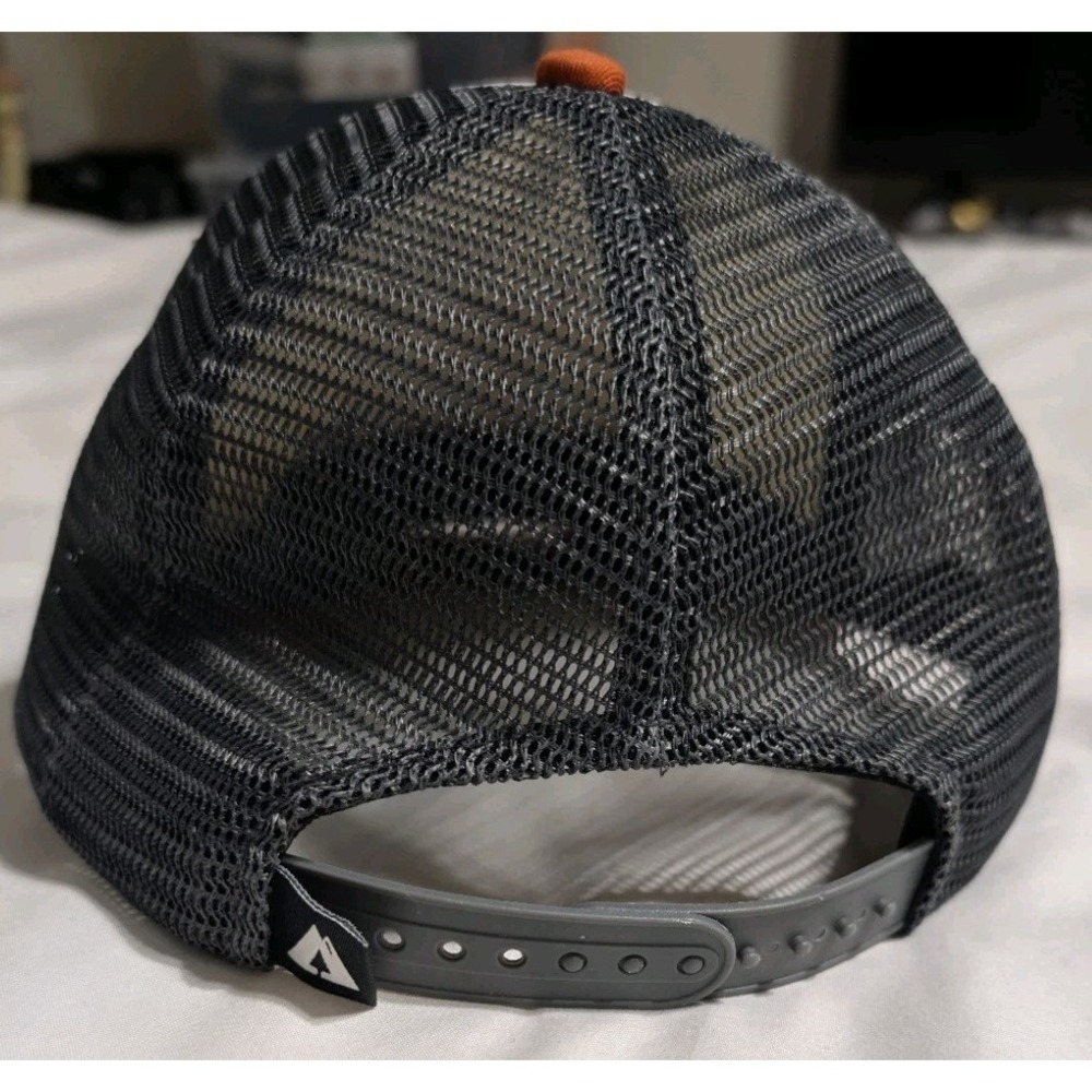 Ambler Fox Trucker Hat Mesh Snapback Cap Orange Gray Outdoor Graphic Adult - Picture 4 of 6